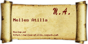 Melles Atilla névjegykártya